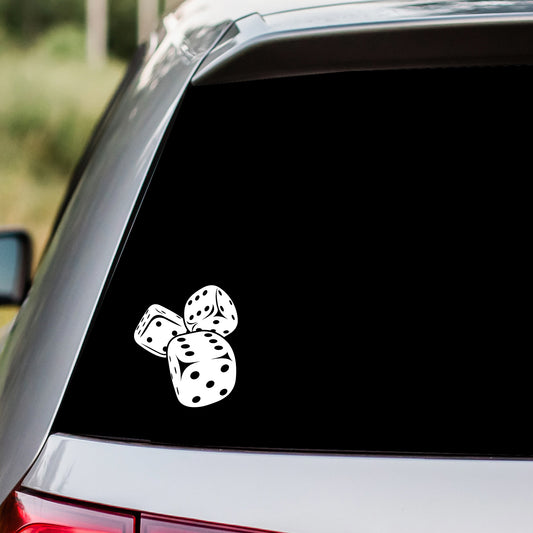 Three Rolling Dice Decal Sticker