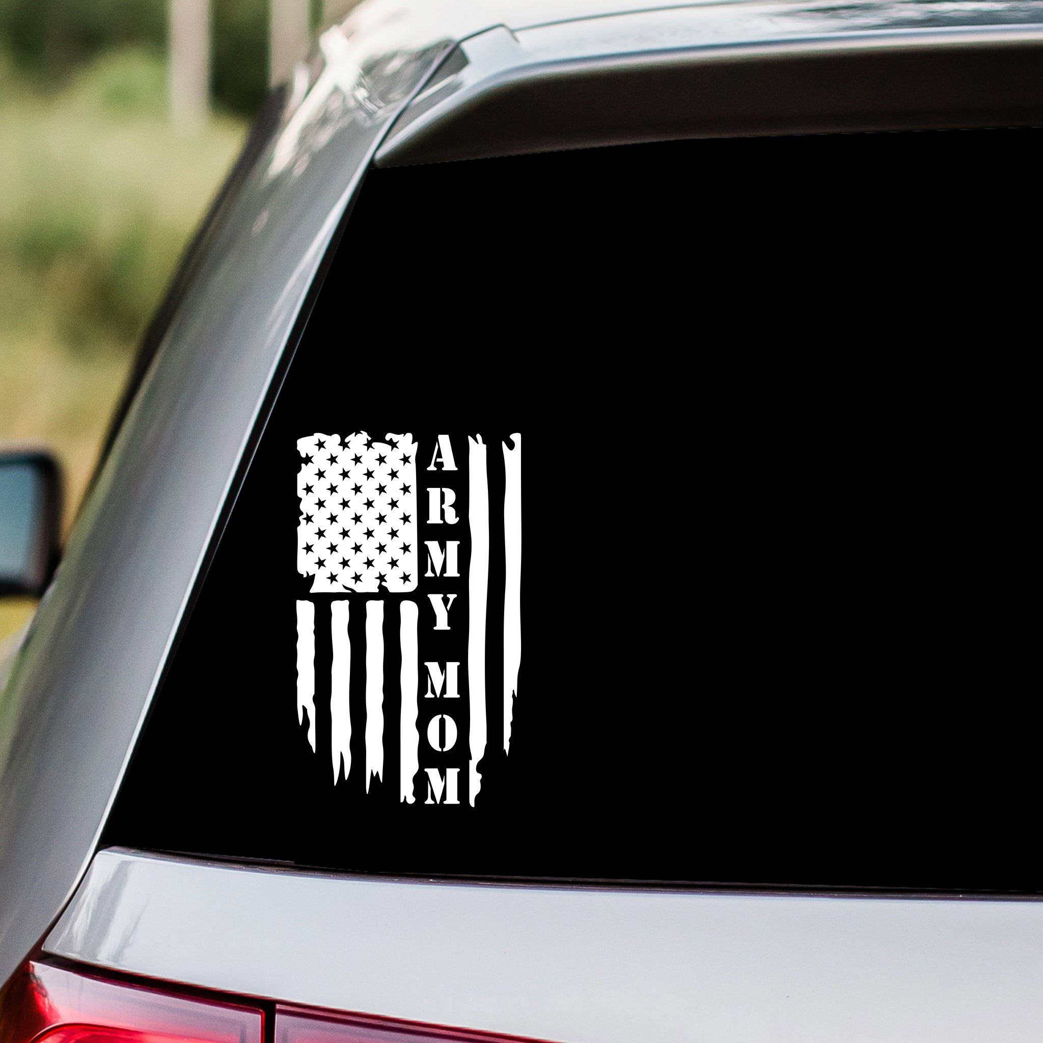 Army Mom US Flag Decal Sticker
