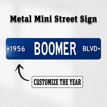 Custom Boomer Blvd Mini Street Sign