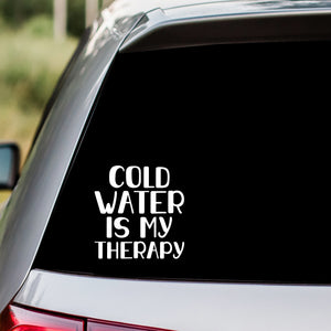 Cold Water is My Therapy Decal Sticker