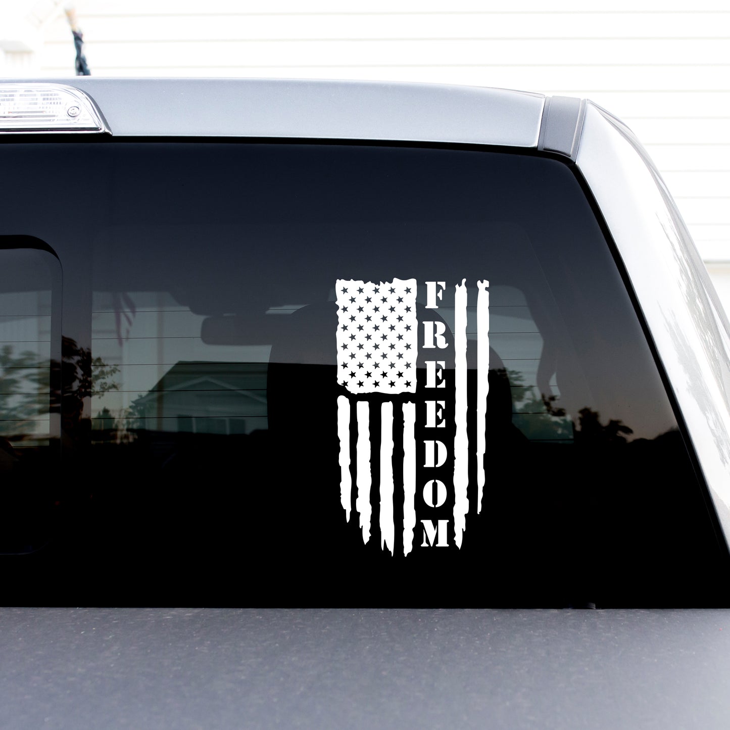 Freedom American Flag Vertical Vinyl Decal