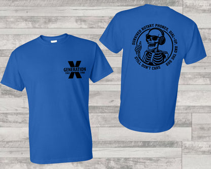 Gen X Survived the 90s, Adult Unisex Short Sleeve T-Shirt