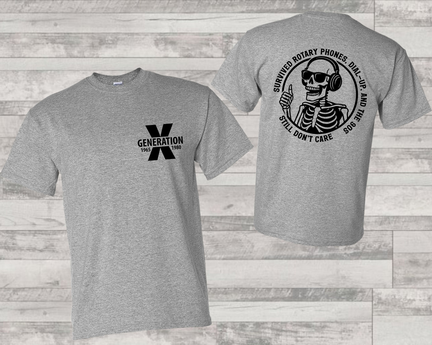 Gen X Survived the 90s, Adult Unisex Short Sleeve T-Shirt