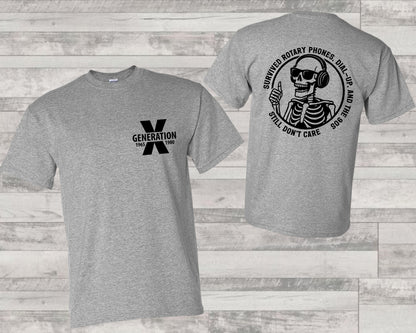 Gen X Survived the 90s, Adult Unisex Short Sleeve T-Shirt