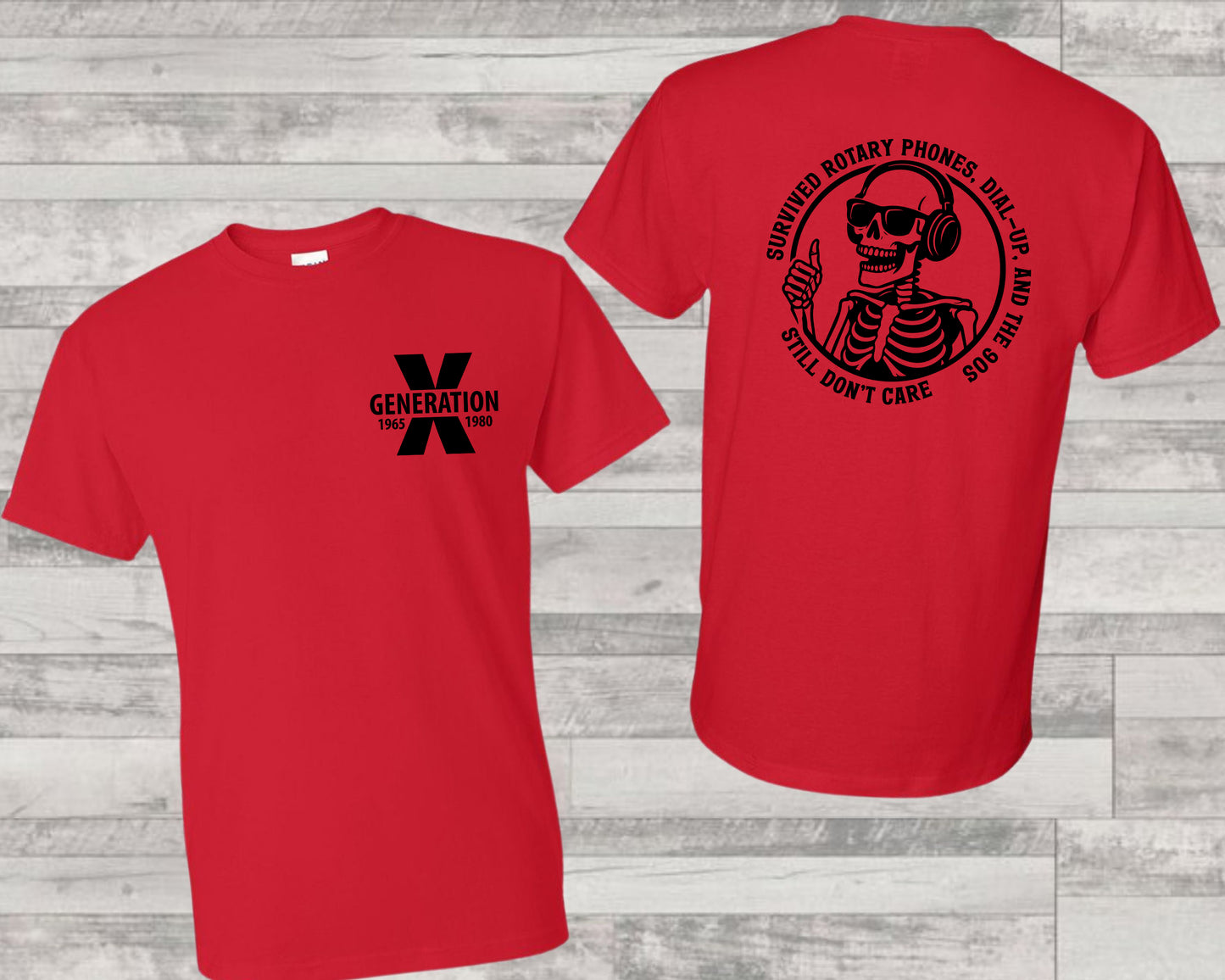 Gen X Survived the 90s, Adult Unisex Short Sleeve T-Shirt