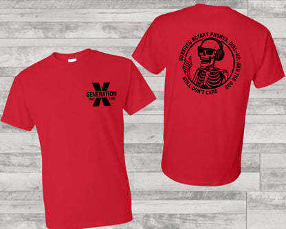 Gen X Survived the 90s, Adult Unisex Short Sleeve T-Shirt