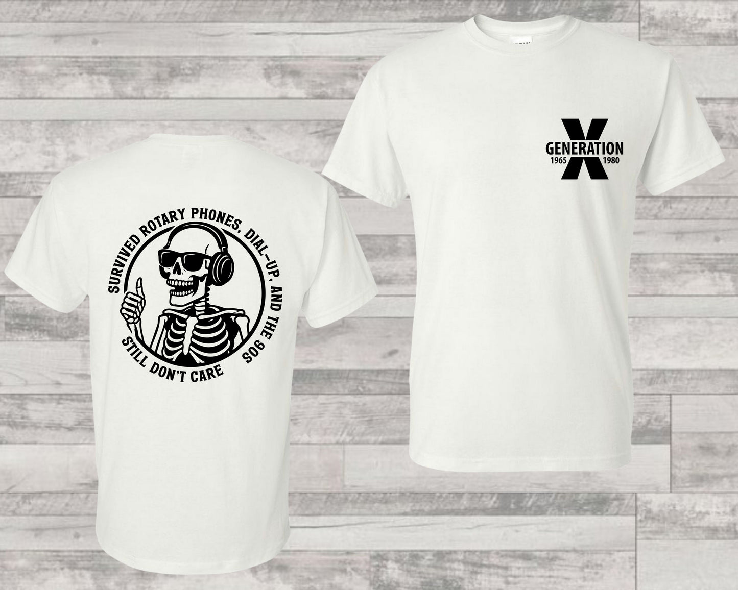 Gen X Survived the 90s, Adult Unisex Short Sleeve T-Shirt