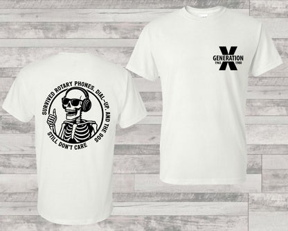 Gen X Survived the 90s, Adult Unisex Short Sleeve T-Shirt