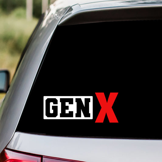 Gen X Red and White Decal