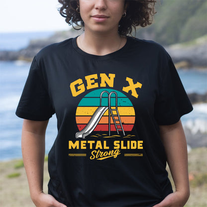 Gen X Metal Slide Strong, Retro Adult T-Shirt