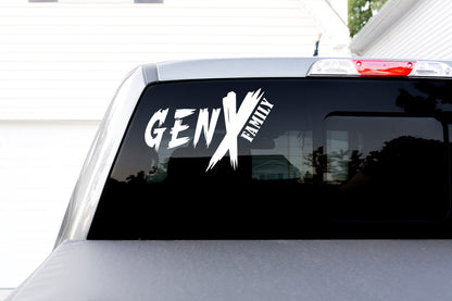 Gen X Family Vinyl Decal