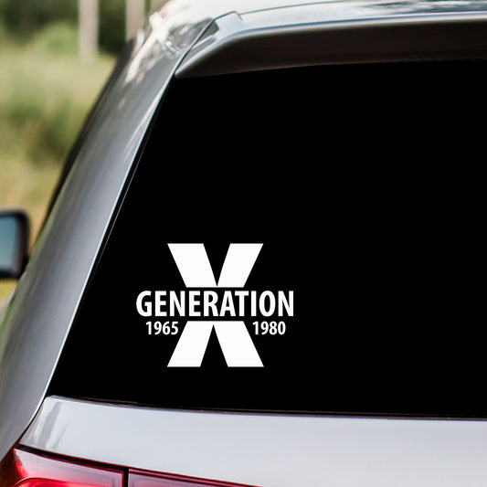 Generation X with Years Decal