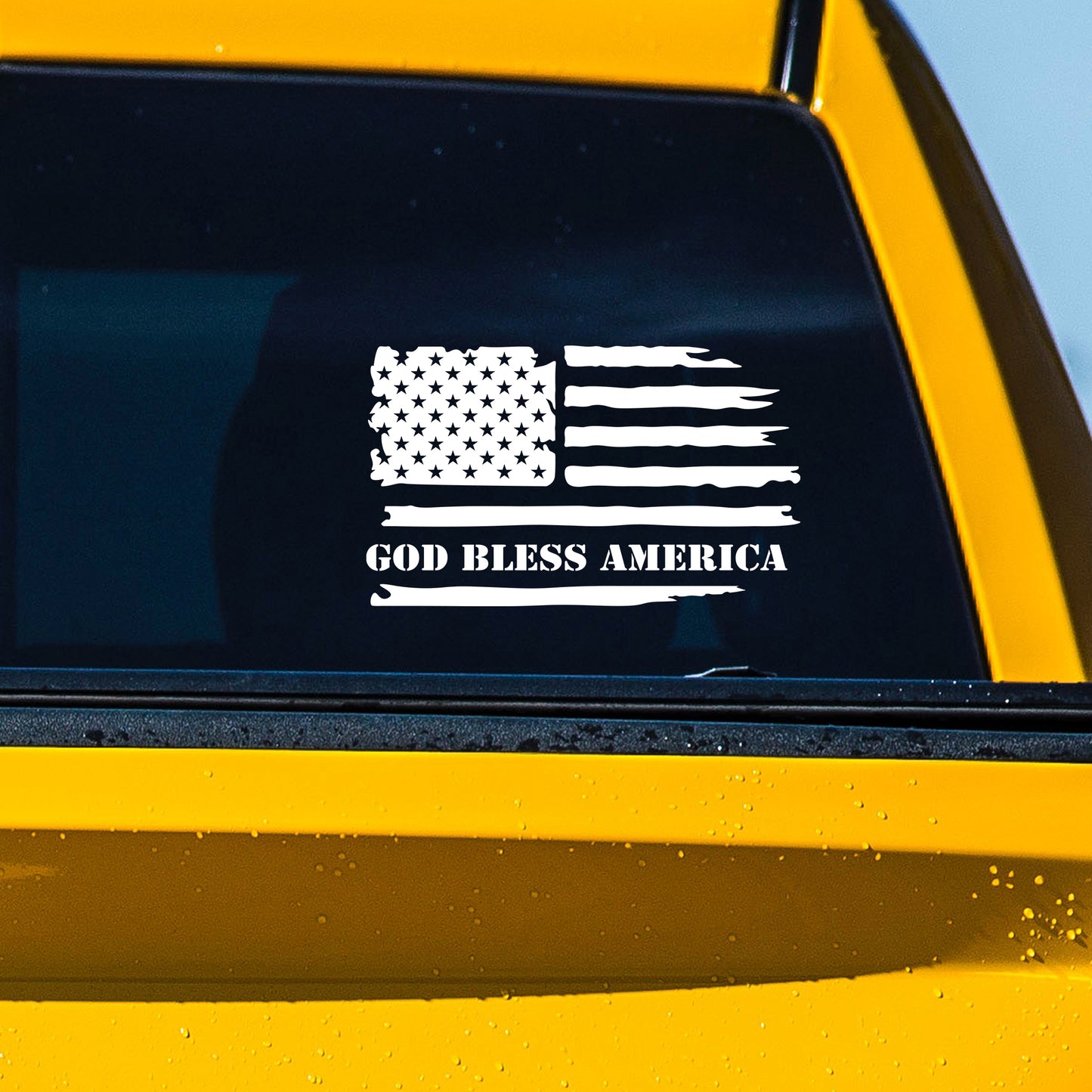 God Bless America US Flag Decal Sticker