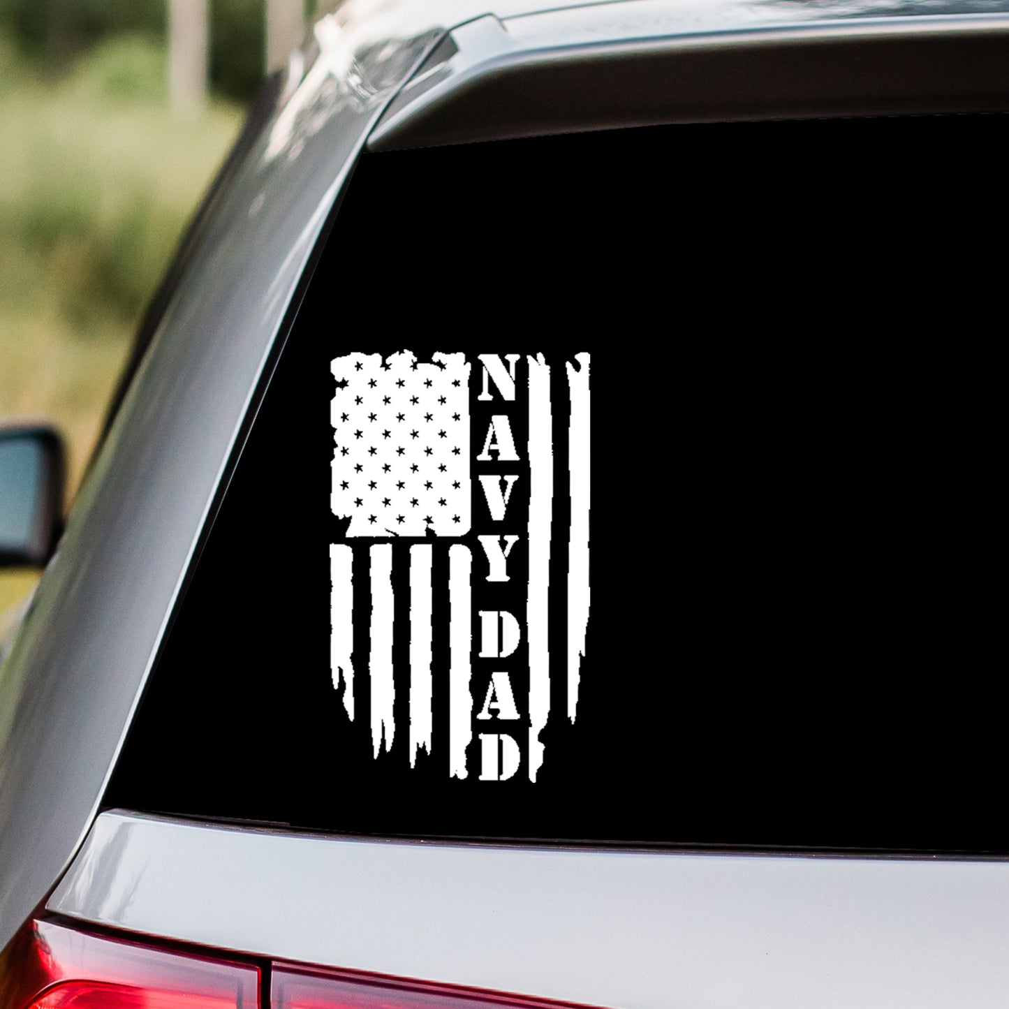 Navy Dad US Flag Decal
