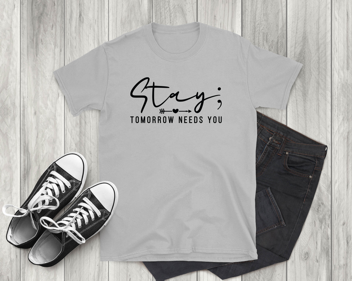 Stay Tomorrow Needs You, Adult Unisex Short Sleeve T-Shirt