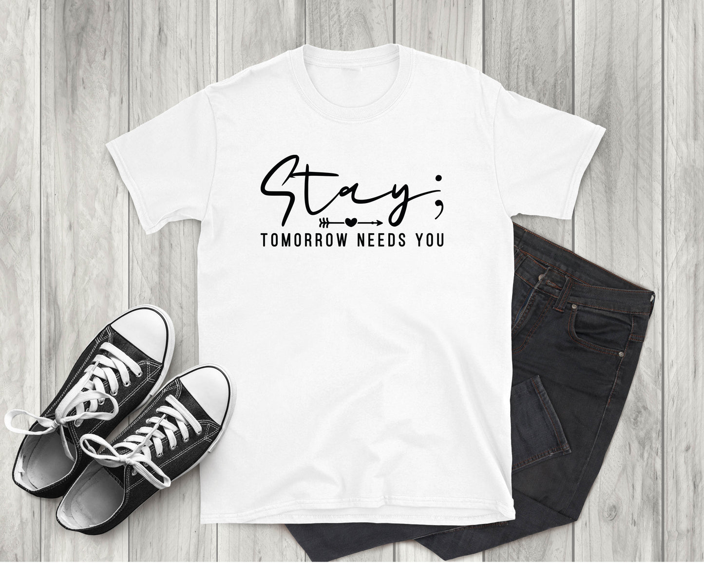 Stay Tomorrow Needs You, Adult Unisex Short Sleeve T-Shirt
