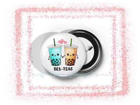 Bes-Teas Bubble/Boba Tea 1.5" Pinback Button