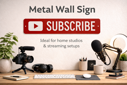 Subscribe Button Novelty Mini Street Wall Sign