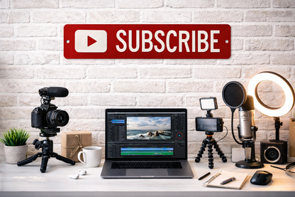 Subscribe Button Novelty Mini Street Wall Sign