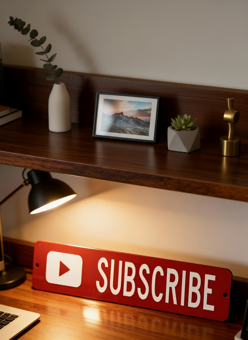 Subscribe Button Novelty Mini Street Wall Sign