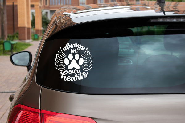 Always in Our Hearts Pet Decal