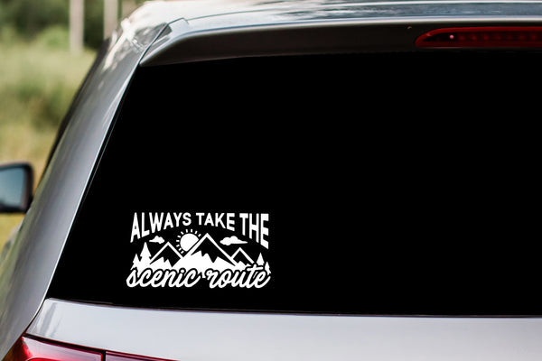 Always Take Scenic Route Decal