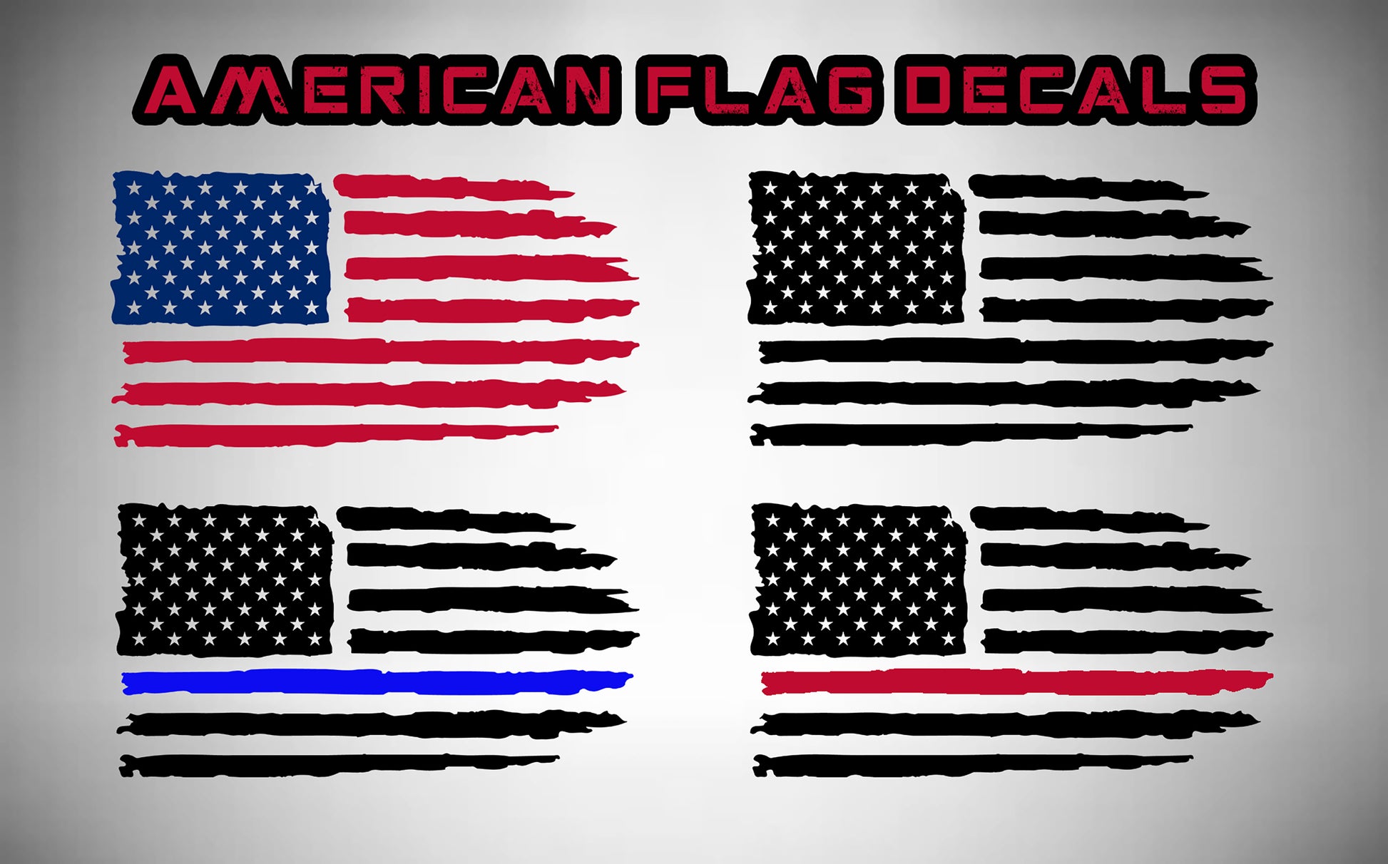 American Flag Decals