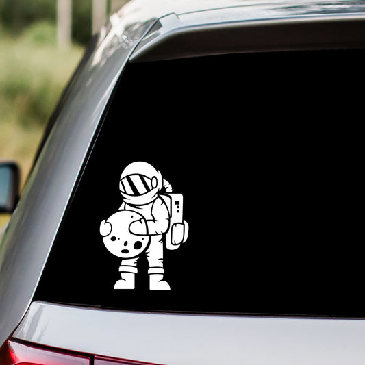 Astronaut Moon Decal