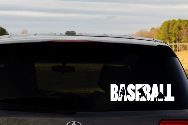 Baseball Players Word Decal Sticker