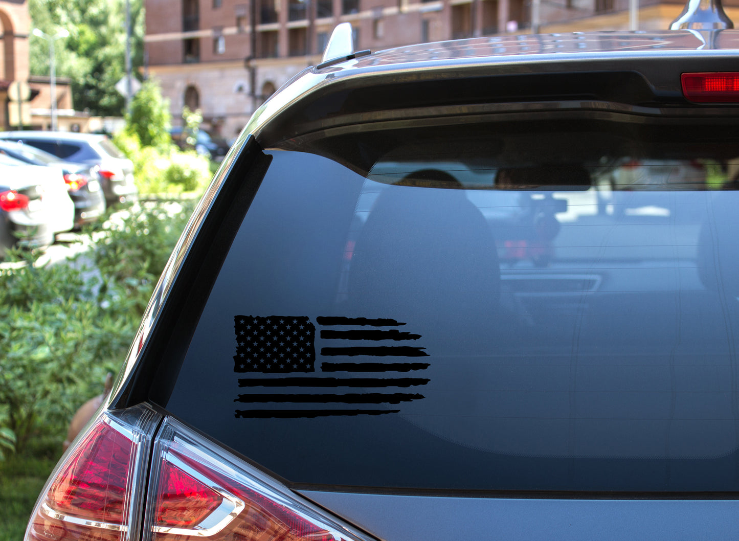 American Flag Black Decal