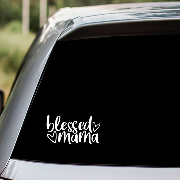 Blessed Mama Hearts Decal
