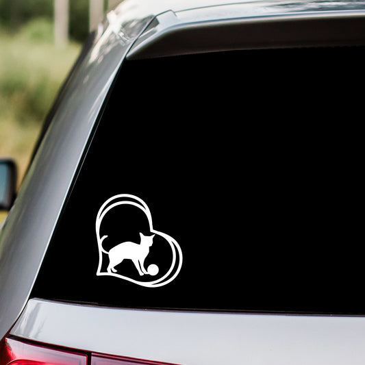 Cat Heart Decal