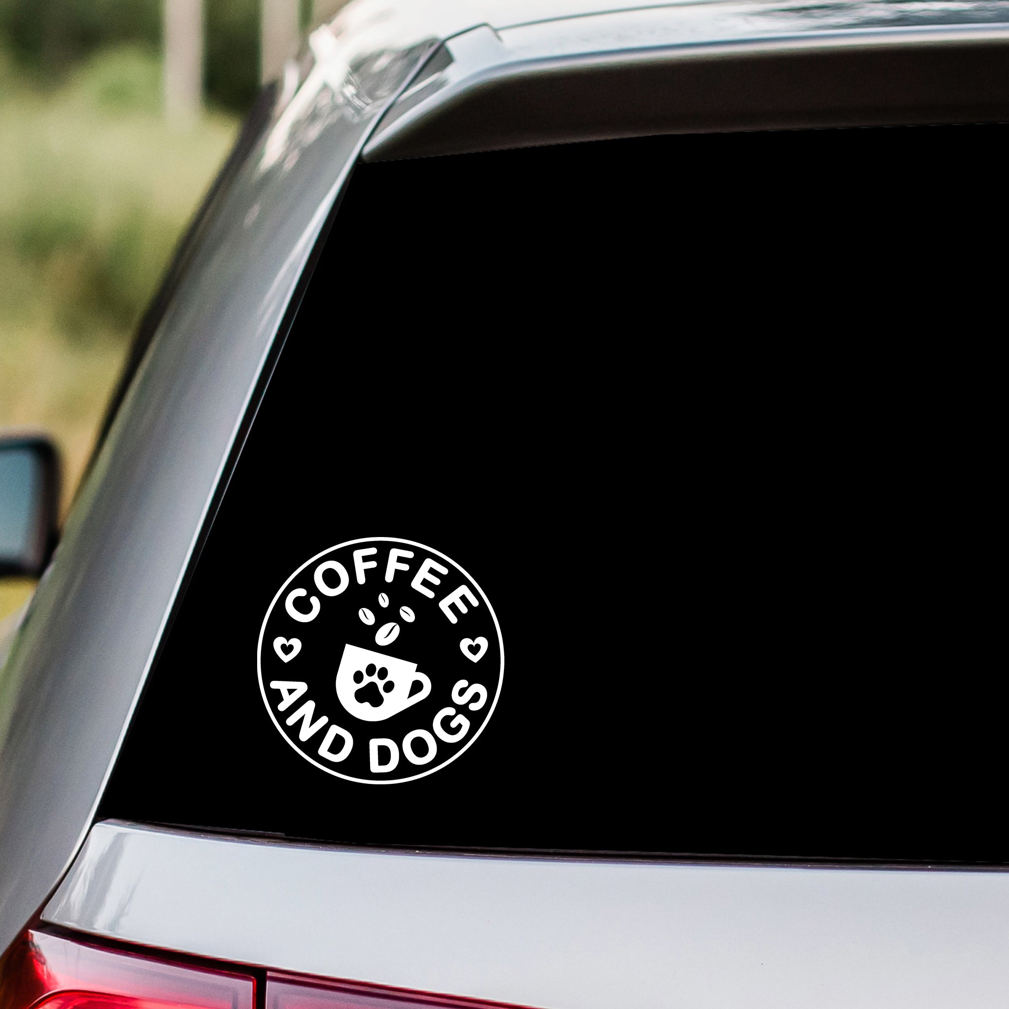 Coffee and Dogs Decal Sticker