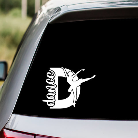 Dancer Silhouette with word Dance Decal