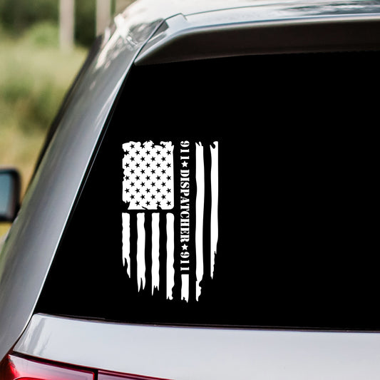 Dispatcher 911 Flag Decal