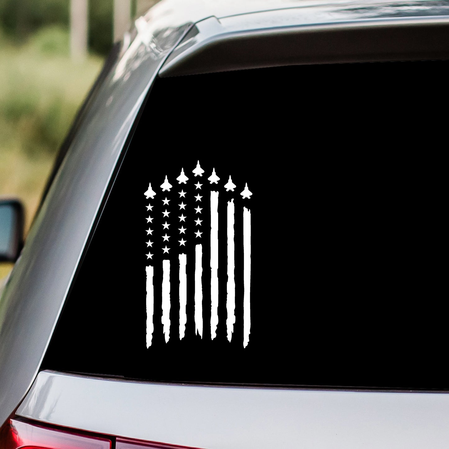 Fighter Jet Flag Decal