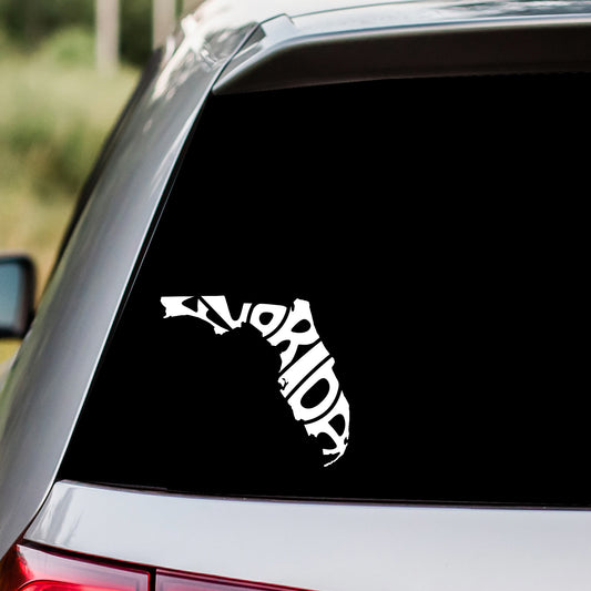 Florida Word Art Decal Sticker