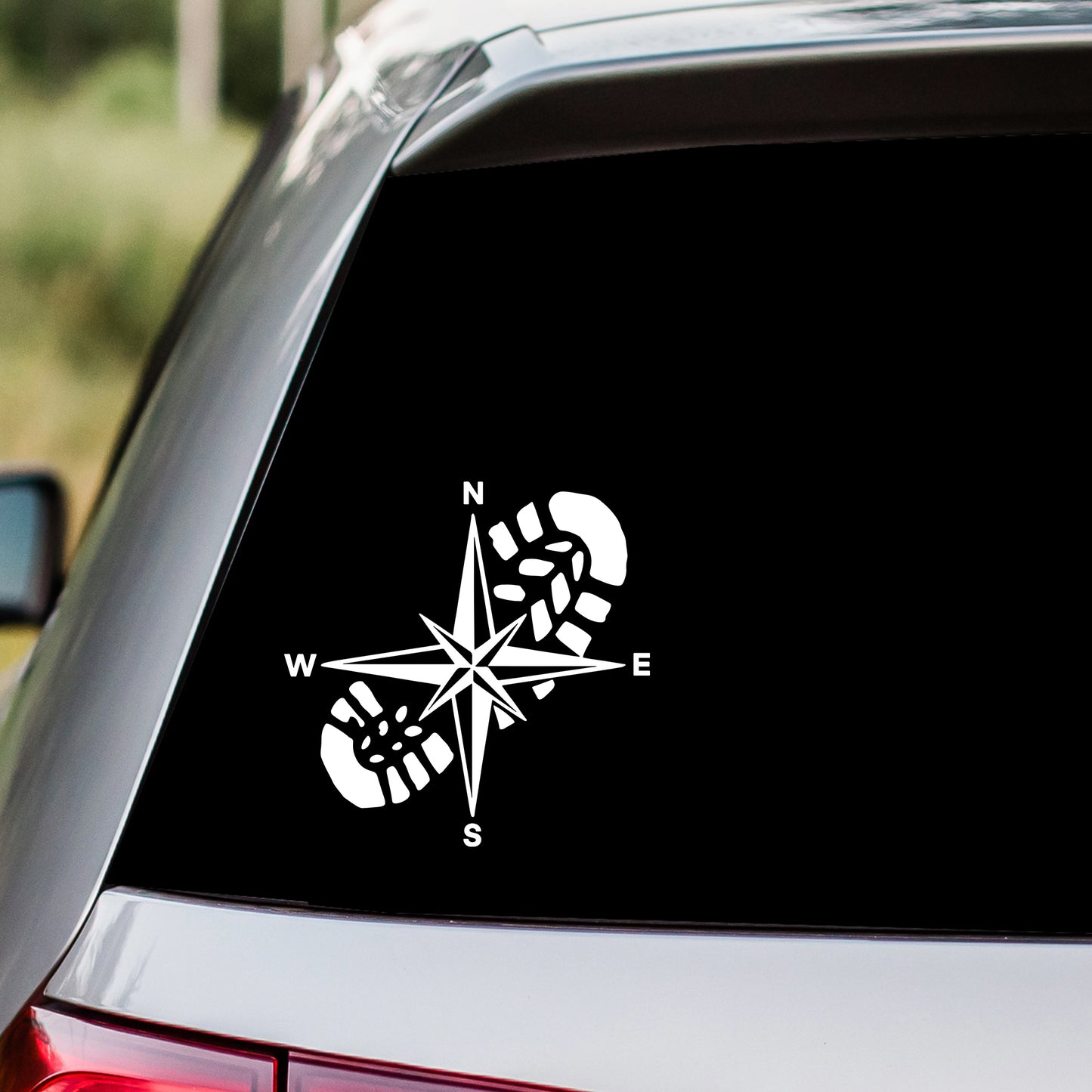 Hiking Compass Decal Sticker