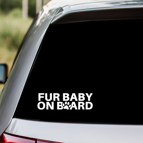Fur Baby On Board Decal