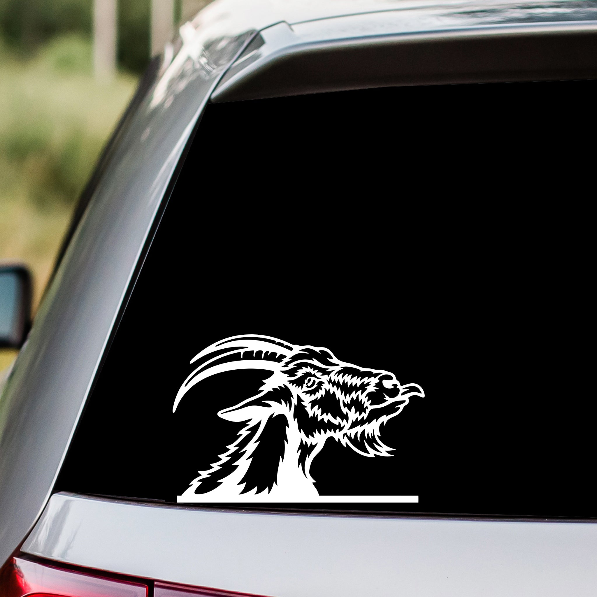 Tongue Out Goat Sticking Decal