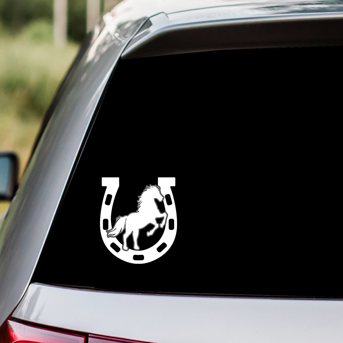 Horseshoe and Horse Decal