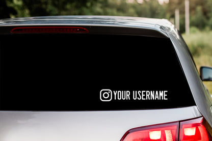 Username Vinyl Decal - Custom Social Media Handle