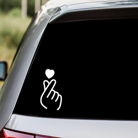 Korean Finger Heart Love Decal