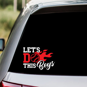 Let's Do This Boys Baseball Decal Sticker