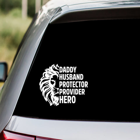Daddy Husband Protector Provider Hero Decal