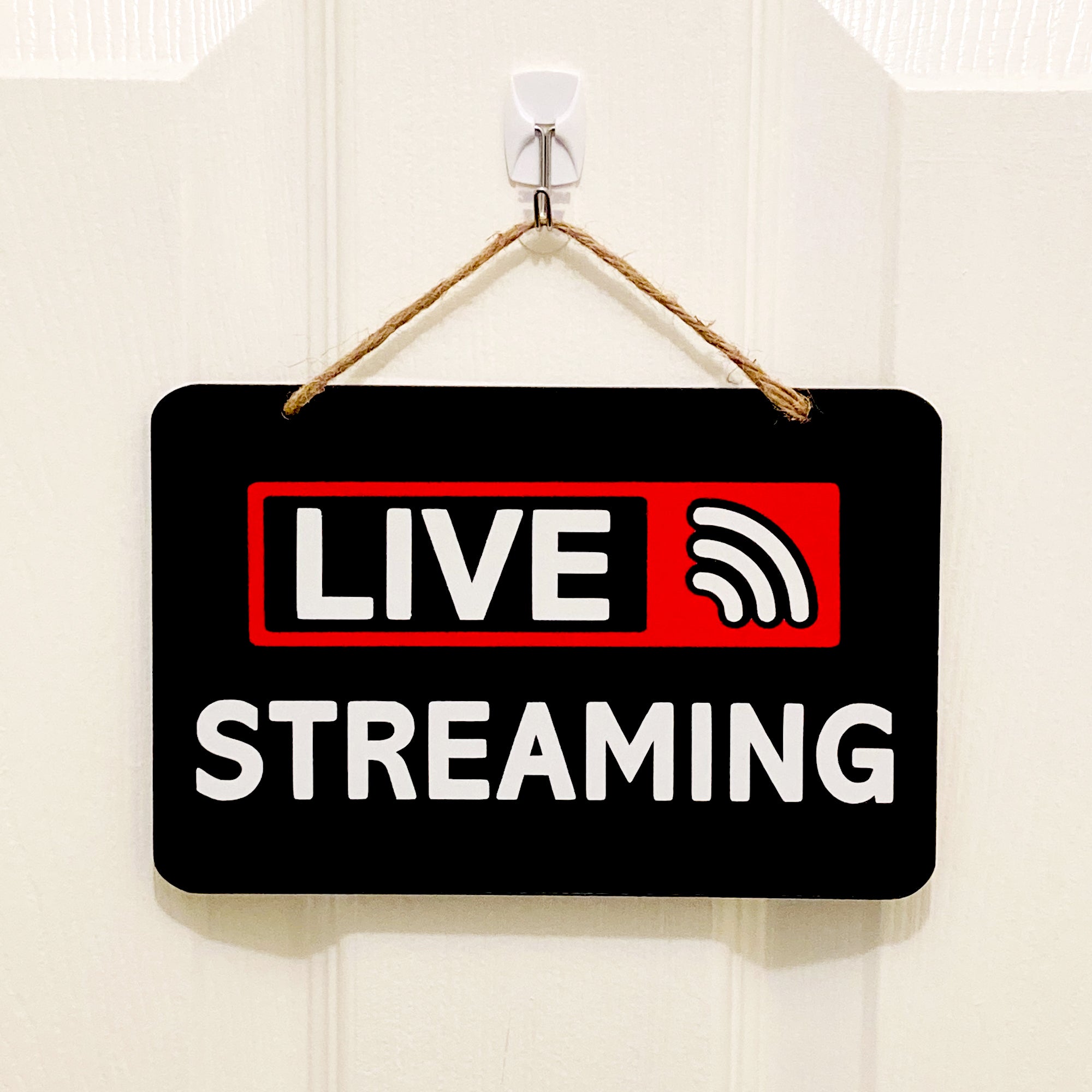 Reflective Hanging Live Streaming Sign