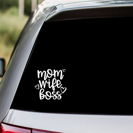 Mom Wife Boss Decal