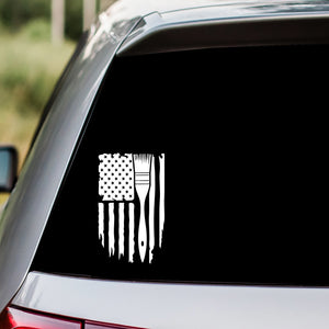Painter American Flag Decal Sticker
