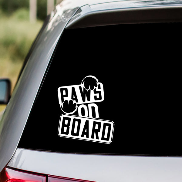 Paws On Board Decal Sticker