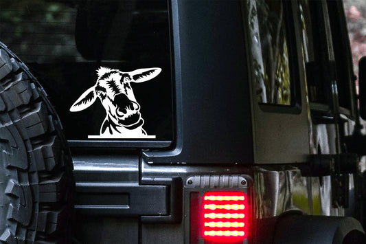 Peeking Donkey Decal